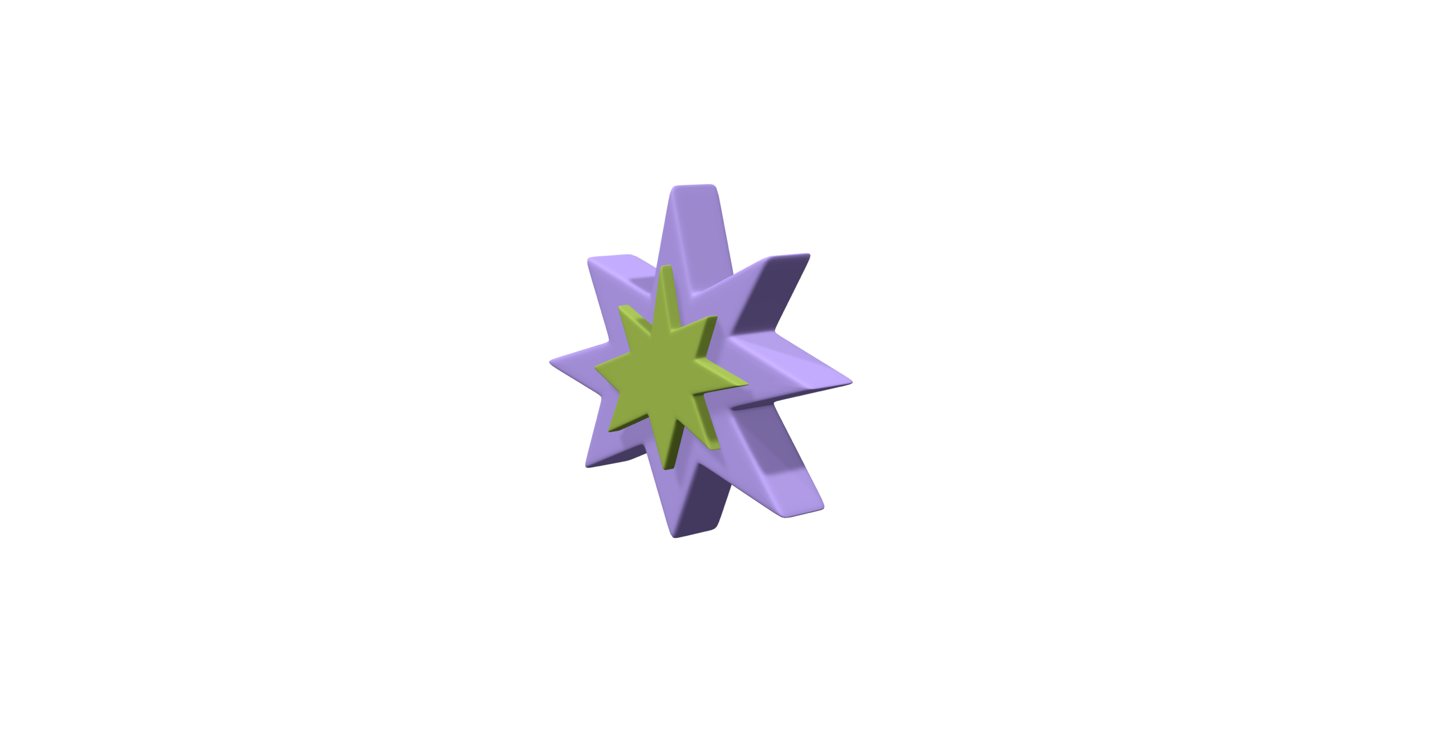Ein Icon, das eine lila-grüne Explosion zeigt